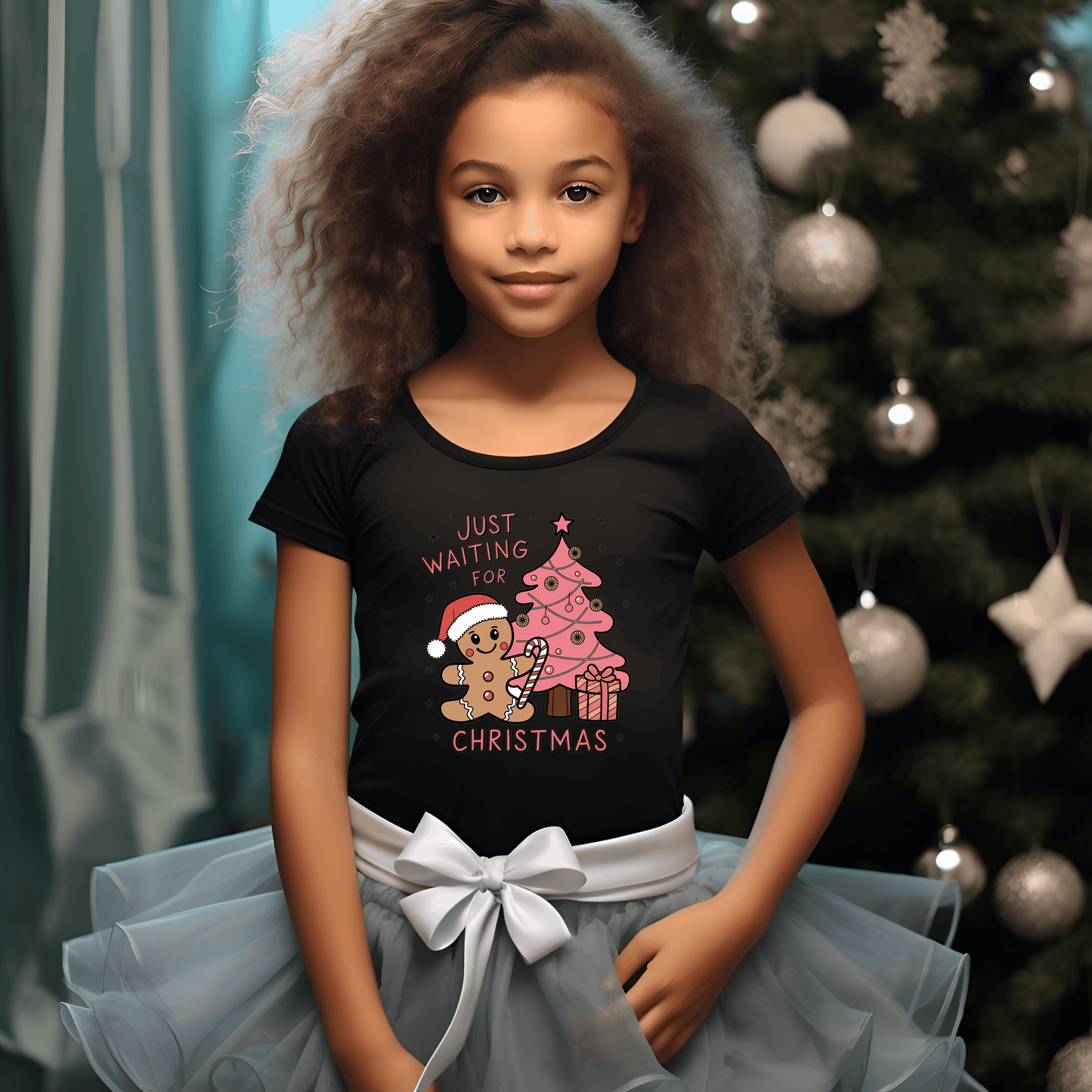 Youth Just Waiting for Christmas T-Shirt